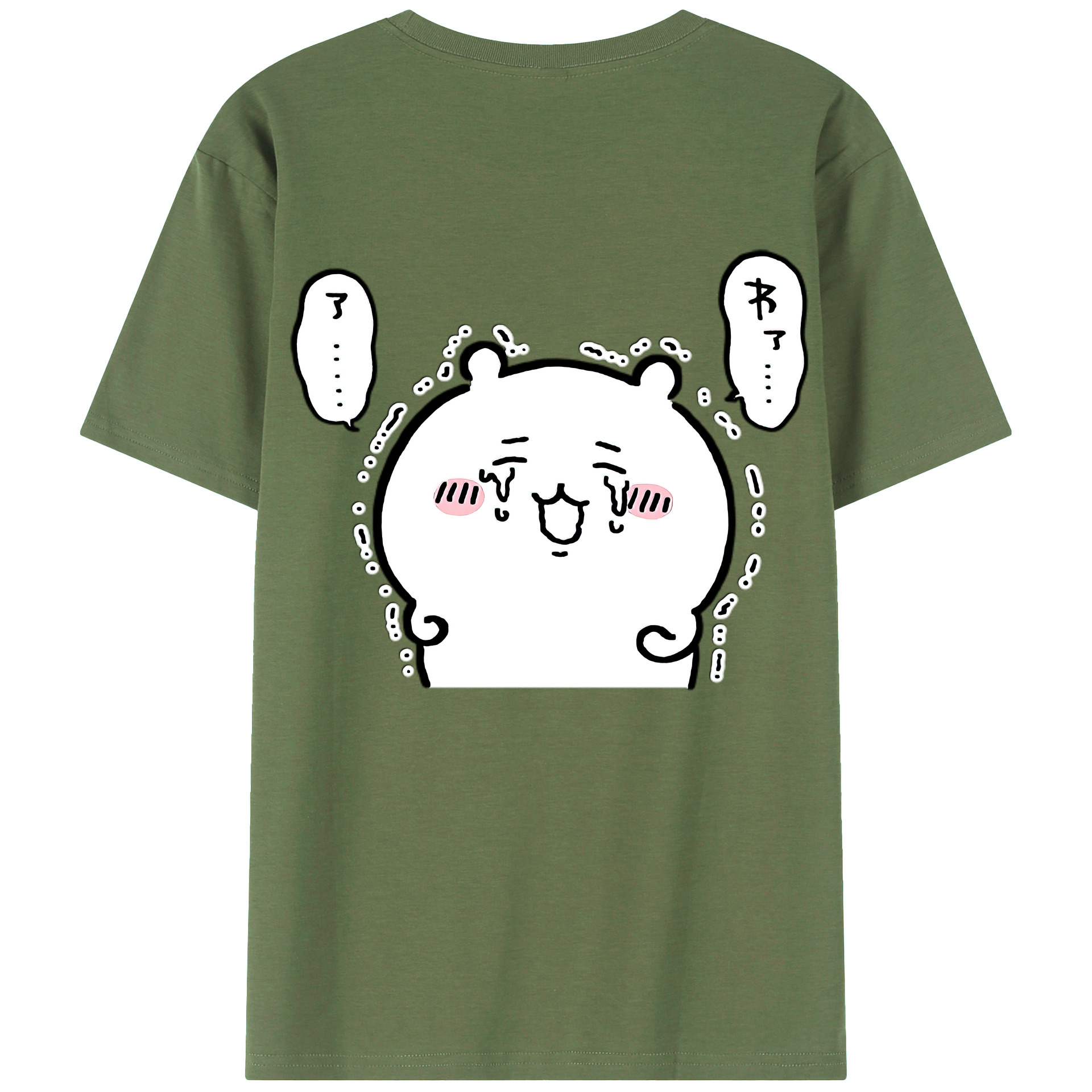 （画像用） ちいかわ ちいかわ Chii-kawa chiikawa 綿100％ メンズ半袖Tシャツ（バックプリント） 通気性